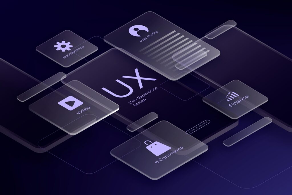 Gradient ui ux elements background. UX user experience design